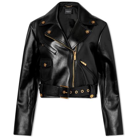 versace winterjas|versace biker jacket.